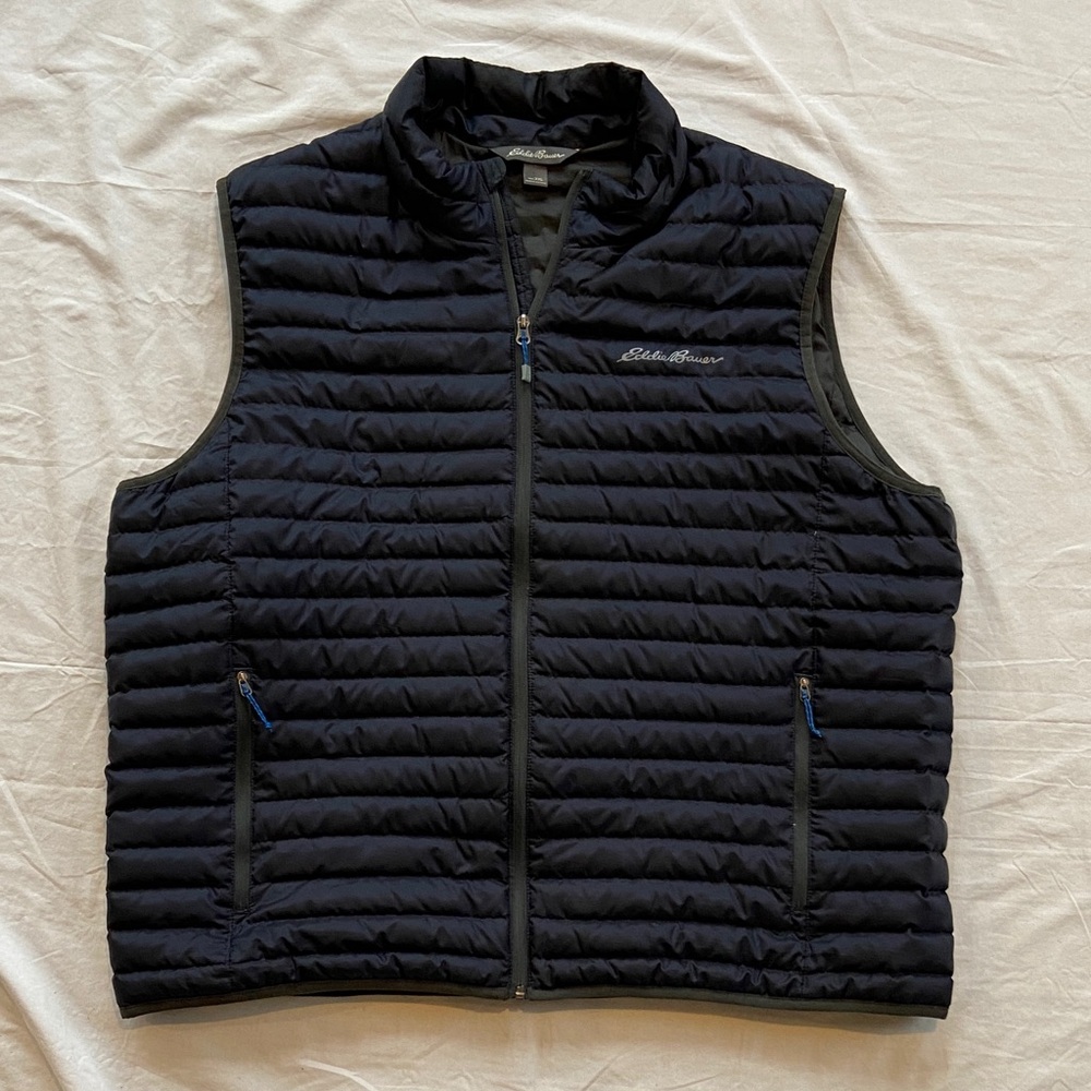 Eddie Bauer EB650 Down Vest Jacket Insulated Mens XXL Navy